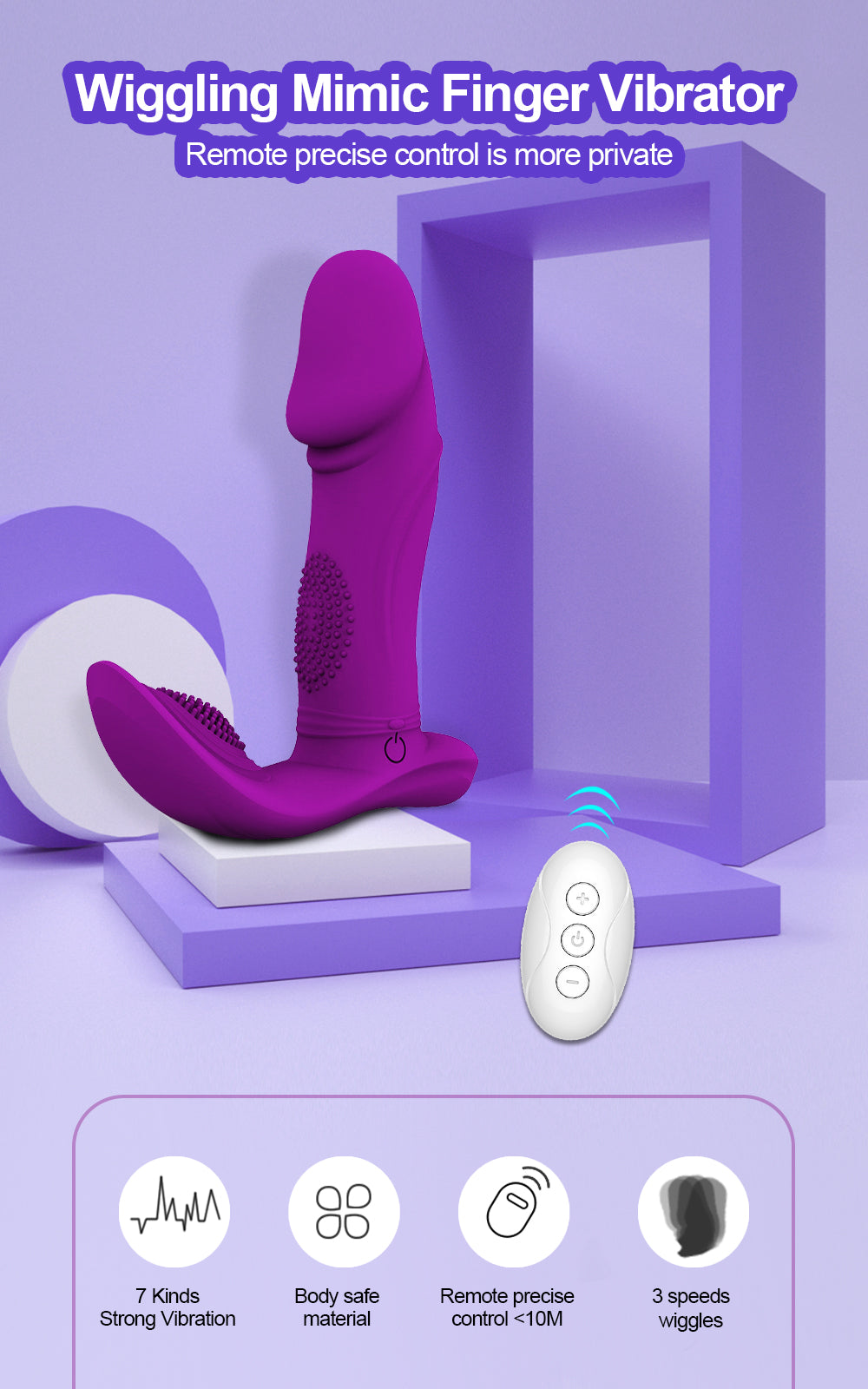 Wearable G Spot and Clit Dual Vibrator with Remote Control W5